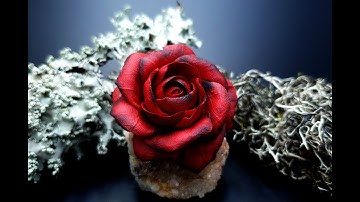 DEMO video: Faux Leather Rose from Fimo Leather Effect