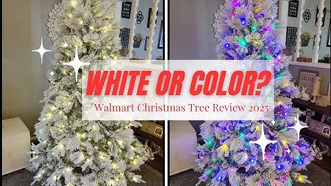 Walmart Christmas Tree Review 2025 🎄 | Holiday Time 7.5ft Flocked Pre-Lit Tree #ad 