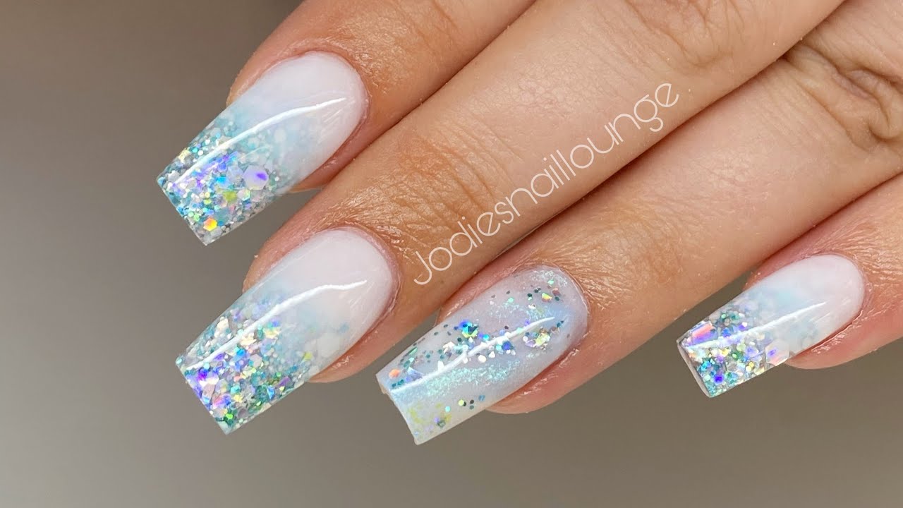 Acrylic & Gel Nail Art Gallery pictures - Crushed Shell - Glitter Nails