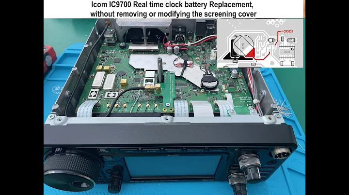Icom IC9700 Real time clock battery Replacement, without removing or modifying the screening cover