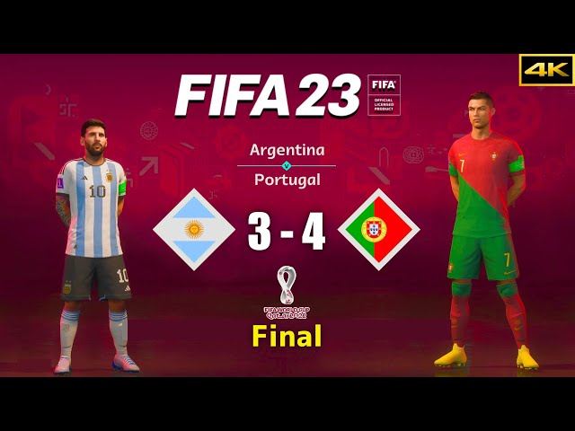 FIFA-23 PS5, Portugal Vs Argentina ft. Ronaldo, Messi, FIFA World Cup  Final