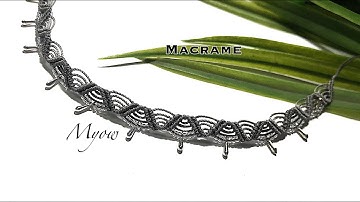 MACRAME ANGKLET | CHOKER | SIMPLE WAVY WITH BEADS | MYOW 289
