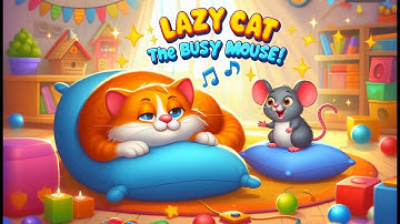 The Lazy Cat and the Busy Mouse | A Fun Story Song for Toddlers | Learn Why Hard Work Matters