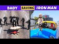 Gta v  spiderman  baby saving iron man from venom  rescue mission gta5