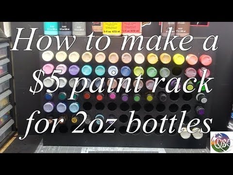 Dollar Tree Diy Craft Paint Storage/ Holds up to 64 - 2oz bottles