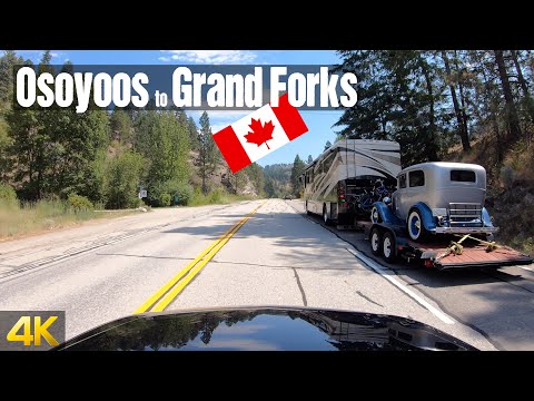 Driving from Osoyoos to Grand Forks | Canada Road Trip in 4K