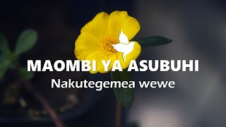 MAOMBI YA ASUBUHI | Nakutegemea wewe