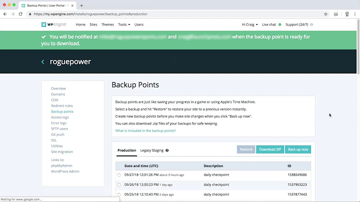 WP Engine Backups: How to Download or Restore