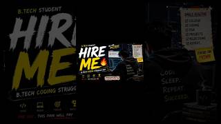 HIRE ME 🔥 B.Tech Coding Struggle Rap | No Job Only Grind | Hindi Motivational Rap 2026