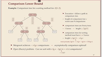 COMP526 Unit 3-2b 2020-02-24 Sorting: Lower Bound (addendum)