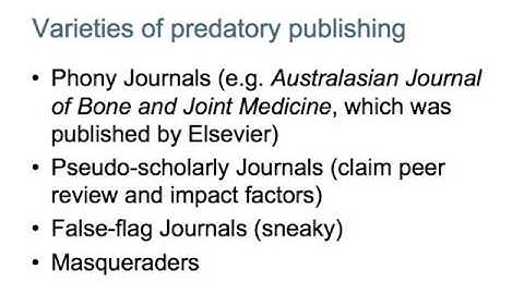 Predatory publishing