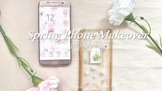Making my phone look new | simple spring aesthetic phone makeover (android)