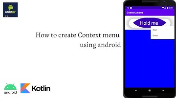 How to create context menu in android studio for beginners || android studio tutorial 2021 ||