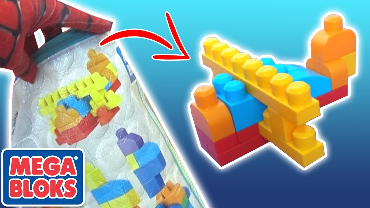 Como Montar o AVIÃO GRANDE da embalagem MEGA BLOKS - Aviãozinho de  Brinquedo de Montar 