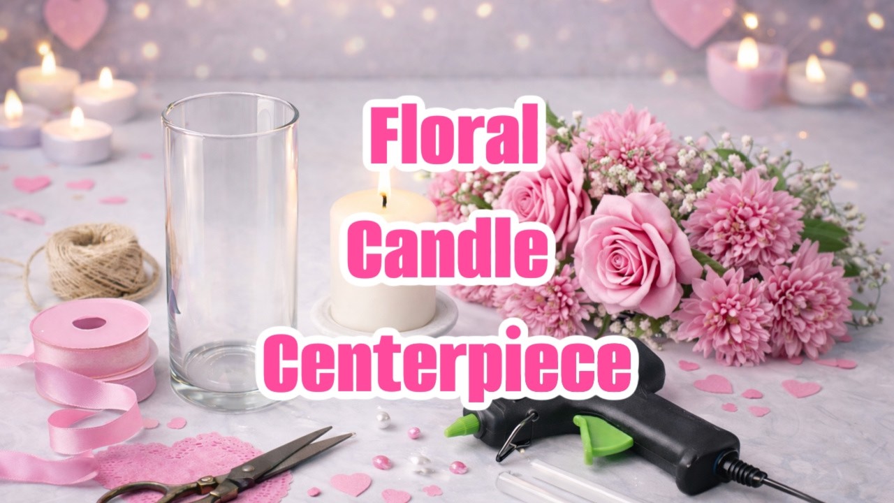 Цветочная композиция из свечей для центра стола #сделай сам #поделка