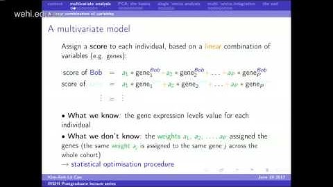 Lê Cao K (2017): Multivariate projection-based methods for data exploration & integration