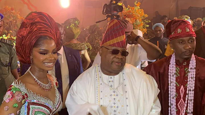 GOV ADEMOLA ADELEKE GRAND ARRIVAL AT THE WEDDING RECEPTION OF JUMA JUX AND PRISCILLA.