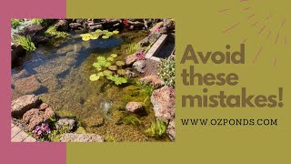 Mistakes to avoid when building a pond