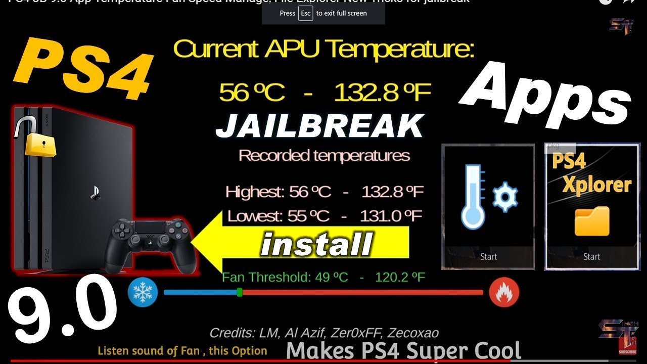 Fix PS4 Heating Temp Fan Speed , File Explorer New Tricks for jailbreak - YouTube
