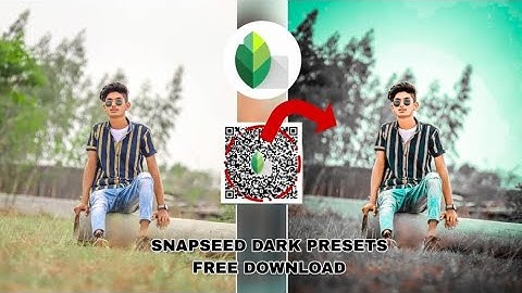 snapseed dark black tone preset photo editing tutorial snapseed QR code free download 2024