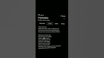 Thumbnail of Impossible - James Arthur #spedup #lyrics