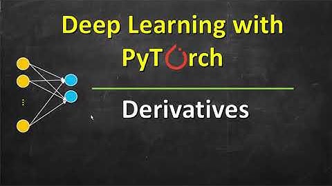 Derivatives | Deep Learning with PyTorch