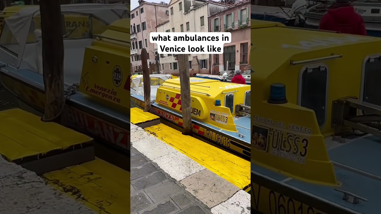 What ambulances in Venice look like #venice #venezia #italy #cultureshock #healthcare #hospital