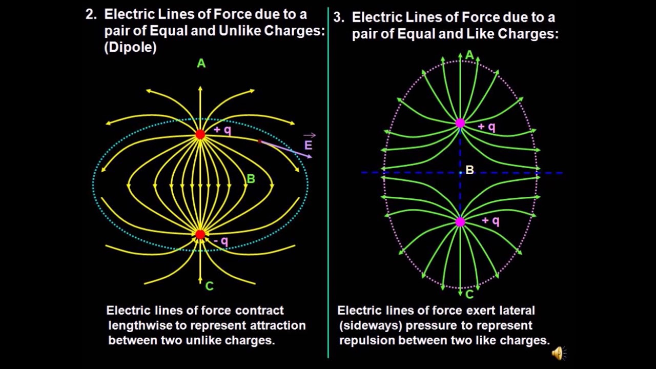 class12th physics, Electric field lines (EFL)How to draw EFL - YouTube