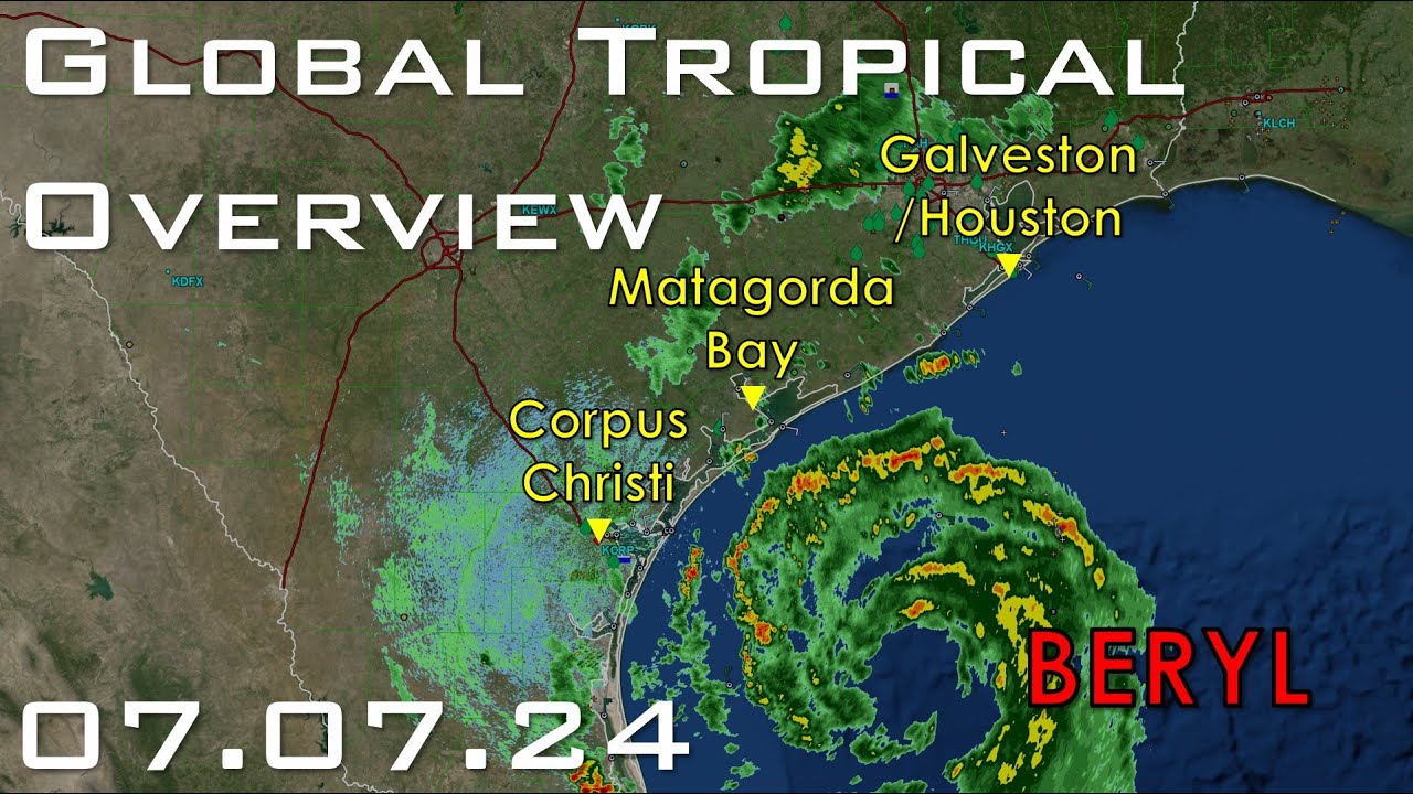Beryl Intensifying as It Nears Landfall in Texas - YouTube