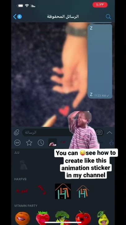Video animation sticker telegram webm