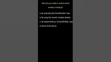 How do you create a custom event emitter in Node js