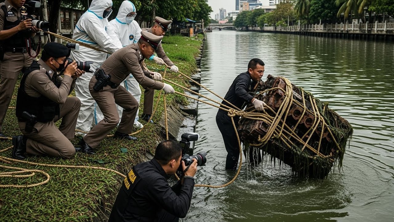 คดีดังบางขุนเทียน: พบศพชายถูกมัดติดเครื่องยนต์ทิ้งคลอง เบื้องหลังคือเมียใจโหด 😱