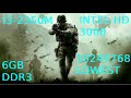 CALL OF DUTY 4 GAMEPLAY ON I3 2350M INTEL HD 3000 AND 6GB DDR3 RAM ON 1024X768 LOWEST SETTINGS
