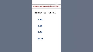 Number Analogy question with option|#ssc #sscgd #shorts #study #shortsfeed #viralshort #reasoning
