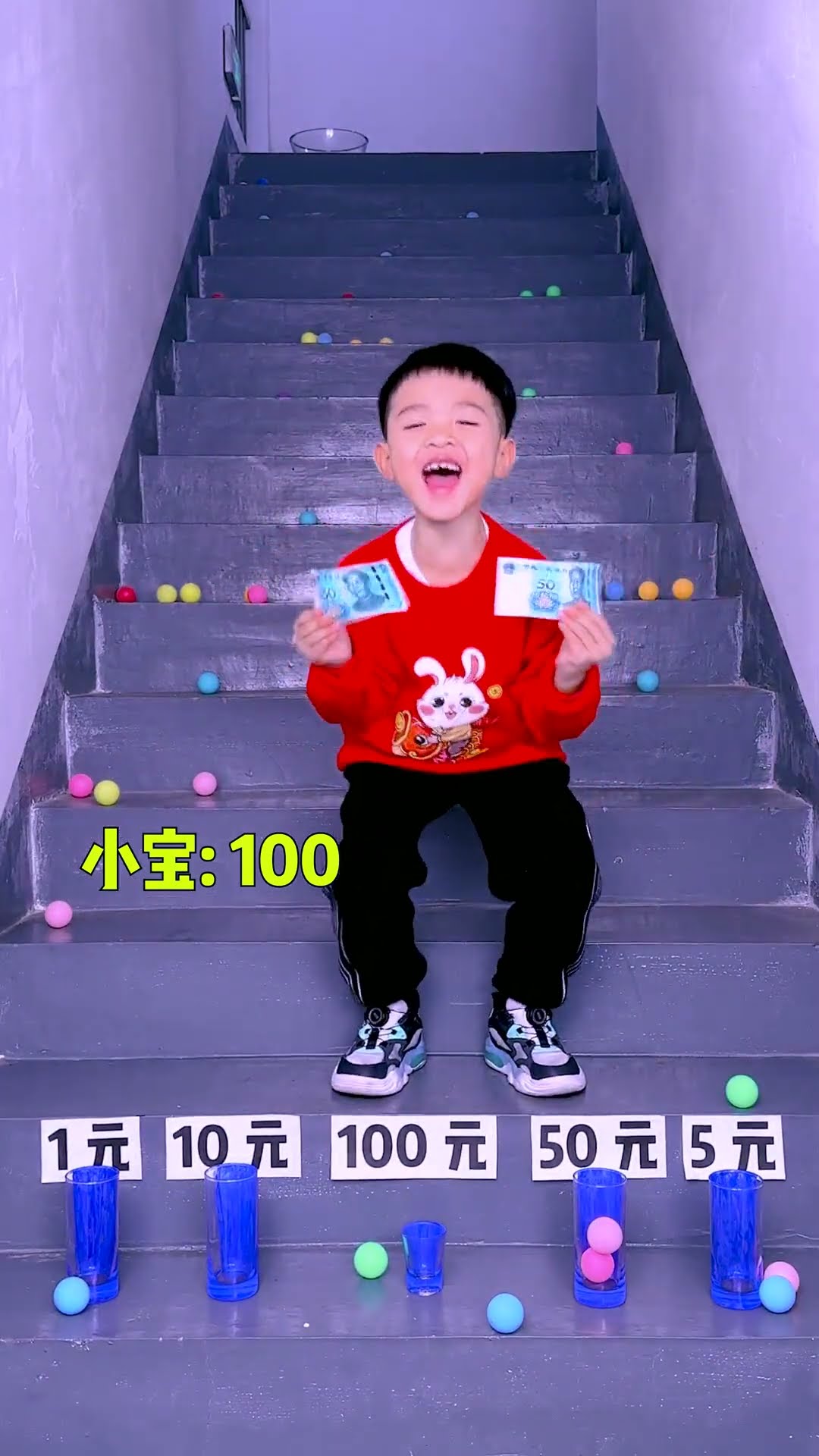 Pitching Challenge! No Strength, Only Luck#Funnyfamily#Partygames#Shorts#Challenge