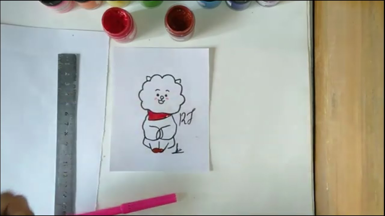 How to draw RJ of BT21? - YouTube