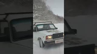 Зимний дрифт. Жигули. Ваз 2107. Drift