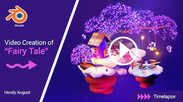 "Fairy Tale" | Object Animation Practice | Blender |Timelapse video creation