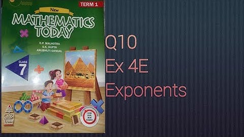 Q10 Ex 4E | Ch 4 Exponents | ICSE Class 7 Mathematics today | Unlock your learning |
