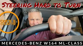 Mercedes Power Steering Hard to Turn When Driving Slowly  DIY FIX  ML350 ML320 ML300 GL