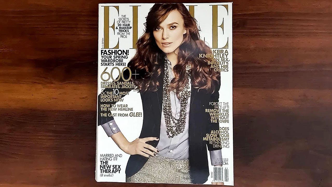 Elle March 2010 Keira Knightley, Olivia Wilde | ASMR Magazine Flip Through