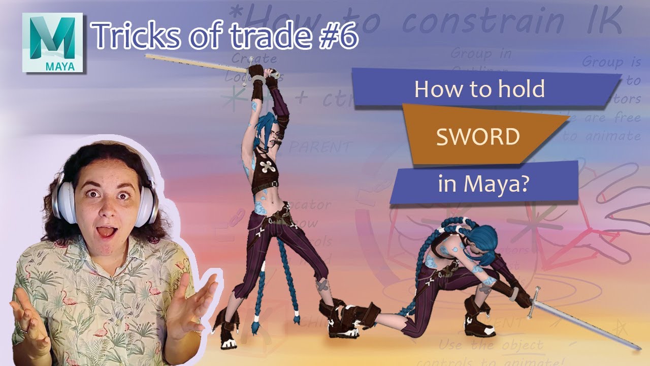 How to hold sword in Maya. Constraint tricks