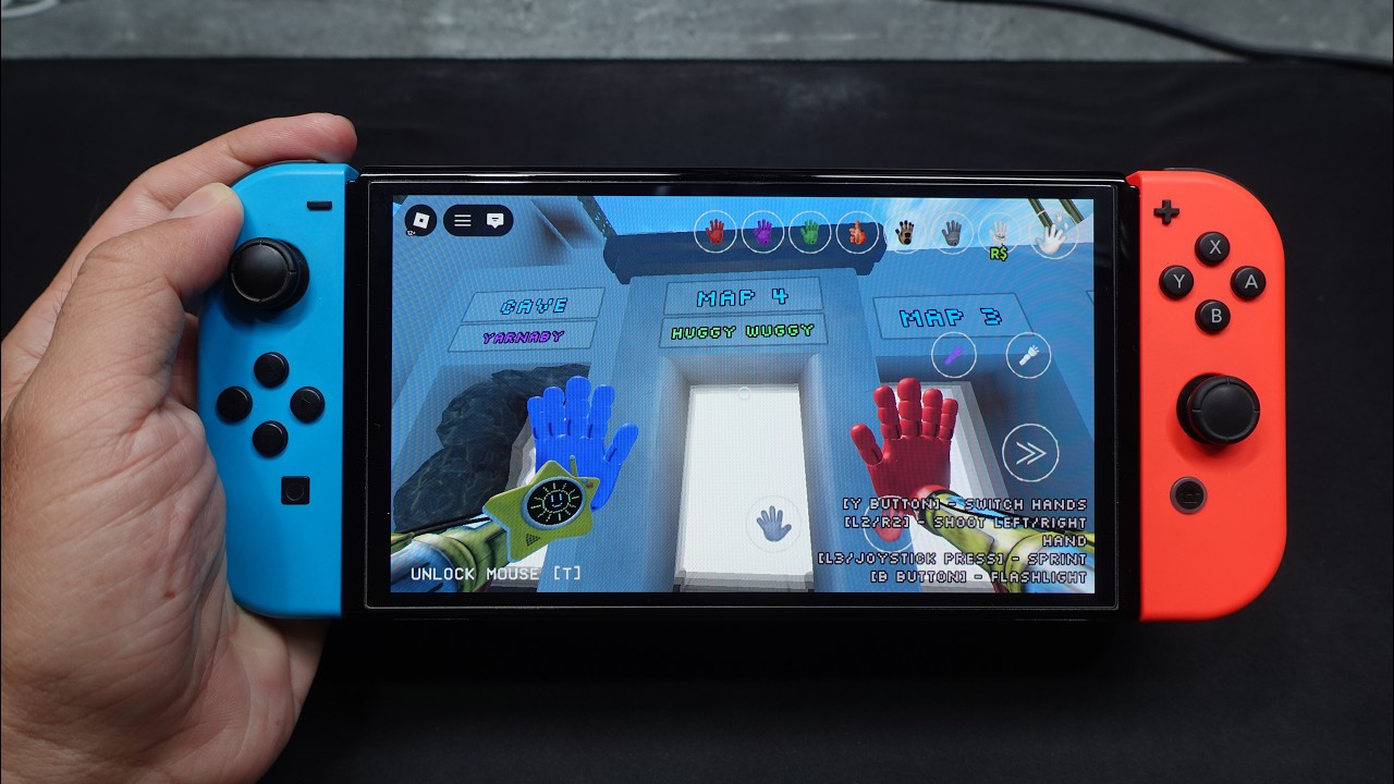 ROBLOX Grabpack Test Map 4 HUGGY WUGGY Gameplay On Nintendo Switch