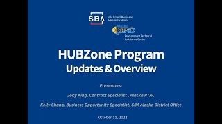 HUBZone Certification Program-Updates & Overview