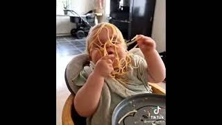 Cute baby eating 😍😍😍   #viral #comedy #shorts #baby #pasta