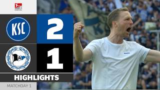 Naujas pasirašymas atsineša dviem krepšiais! | KARLSRUHER SC - ARMINIA BIELEFELD | Akcentai | 1-oji diena - Bundesliga 2