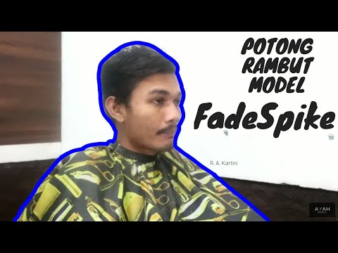 cara potong rambut model fade  spike YouTube