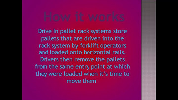 Drive In Pallet Rack System video