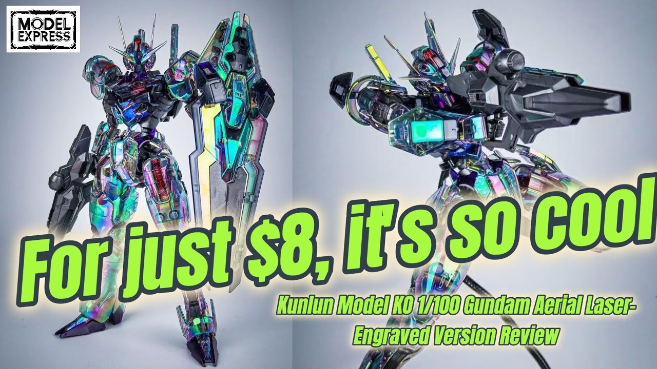 Всего за 8 долларов это так круто! Обзор версии Kunlun Model KO 1/100 Gundam Aerial с лазерной гр...