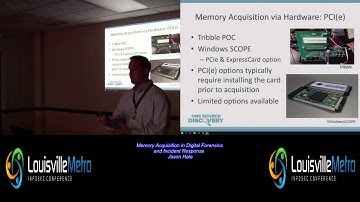 Memory Acquisition in Digital Forensics and Incident Response Jason Hale